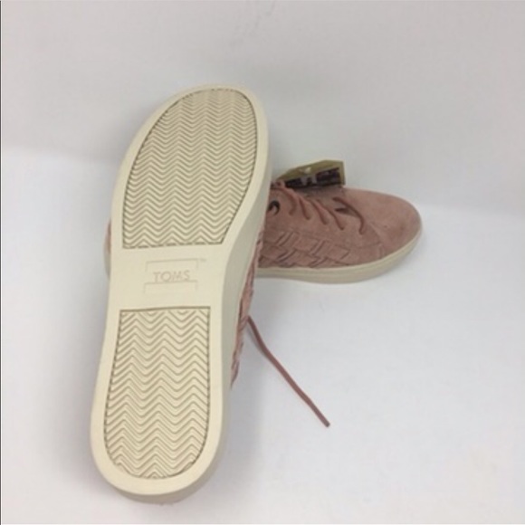 Toms Lenox Pink Bloom Suede Sneakers 10 New - Picture 6 of 6